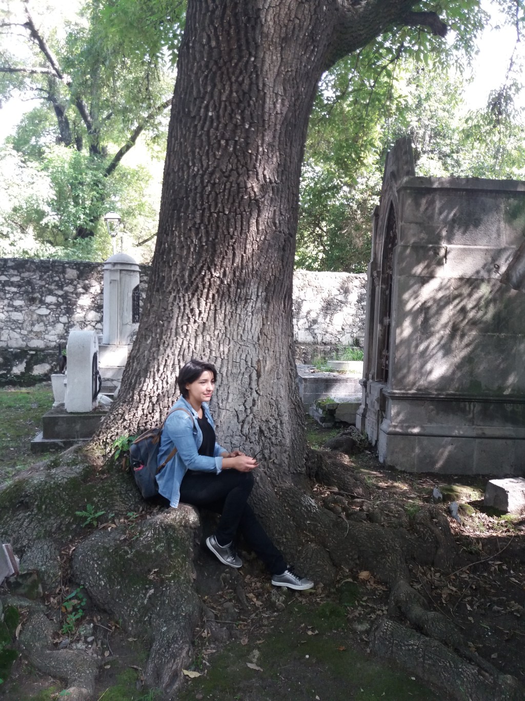 Visita a un cementerio en Puebla, México.